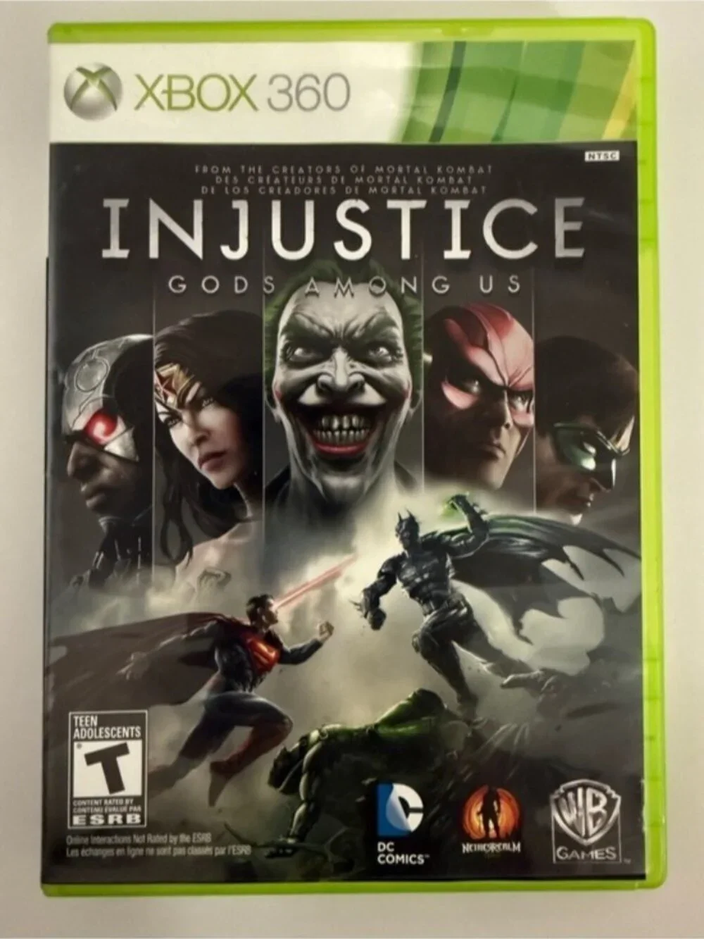 Injustice Gods Among Us Xbox 360 Game Complete w/ Case & Manual